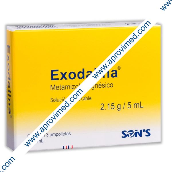 EXODALINA Sol. Iny. c/3 AMPTAS. 2.15 G/5 ML.