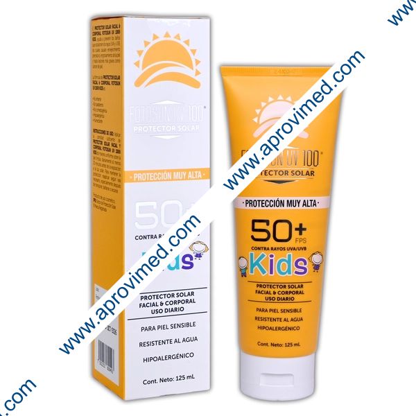 FOTOSUN UV 100 P.S. 50+FPS CREMA FACIAL Y CORPORAL "Kids" Tubo 125 ML.