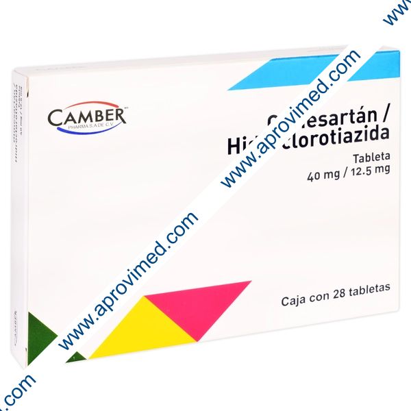 OLMESARTÁN/HIDROCLOROTIAZIDA (Camber) c/28 TABS. 40/12.5 MG.