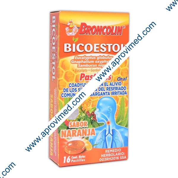 BICOESTOL Sab. Naranja Cja. c/16 PASTILLAS 2.5 G.