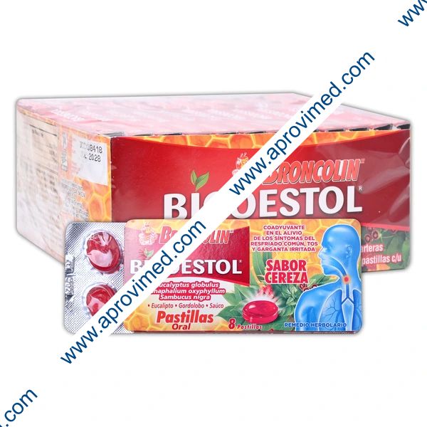 BICOESTOL Sab. Cereza Exhib. c/12 CARTERAS c/8 PASTILLAS 2.5 G.
