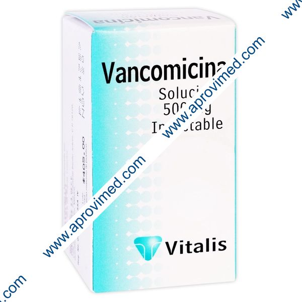 VANCOMICINA (Vitalis) Sol. Iny. c/1 FCO. AMP. 500 MG/10 ML.