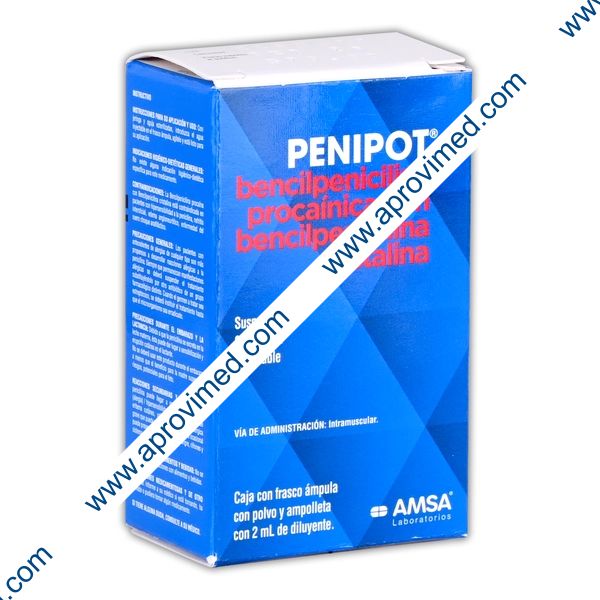 PENIPOT Susp. Iny. c/1 FCO. AMP. 800,000 U.I/2 ML.