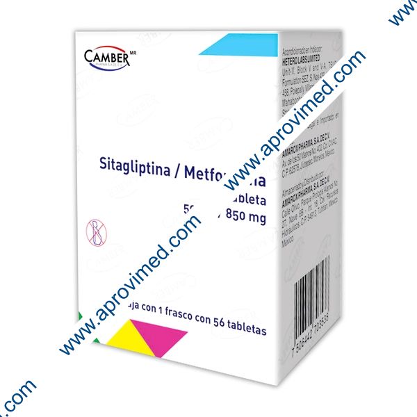 SITAGLIPTINA/METFORMINA (Camber) c/56 TABS. 50/850 MG.