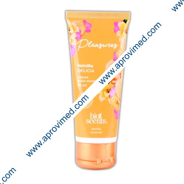 PLEASURES VAINILLA DELICIA Crema para manos TUBO c/70 ML.