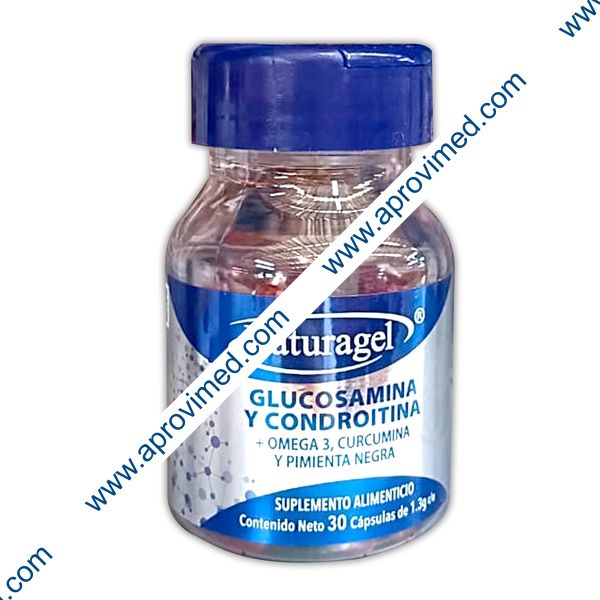 GLUCOSAMINA y CONDROITINA+OMEGA 3,CURCUMINA y PIMIENTA NEGRA c/30 CAPS. 1.3 G.