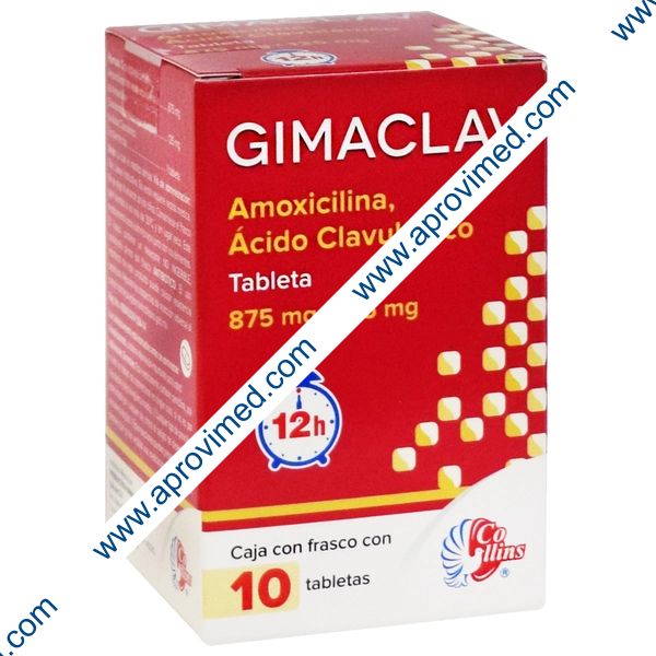 GIMACLAV 12h c/10 TABS. 875/125 MG.