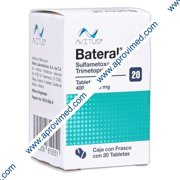 BATERAL Cja/Fco. c/20 TABS. 400/80 MG.
