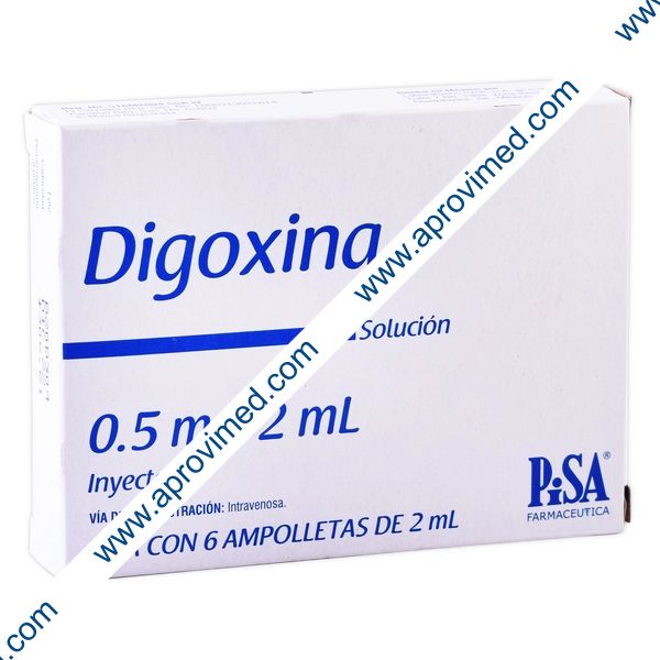 DIGOXINA Sol. Iny. c/6 AMPTAS. 0.5 MG/2 ML.