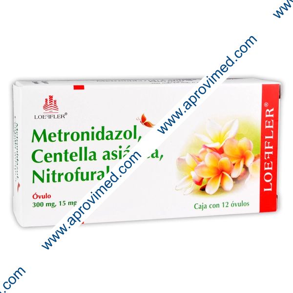 METRONIDAZOL/CENTELLA ASIÁTICA/NITROFURAL c/12 OVS. 300/15/6 MG.