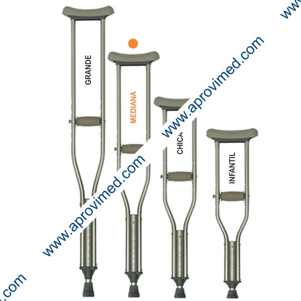 PAR DE MULETAS AXILAR de ALUMINIO (Eko-Mobility) Talla AD/ Med.