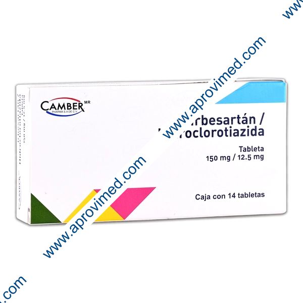 IRBESARTÁN/HIDROCLOROTIAZIDA (Camber) c/14 TABS. 150/12.5 MG.