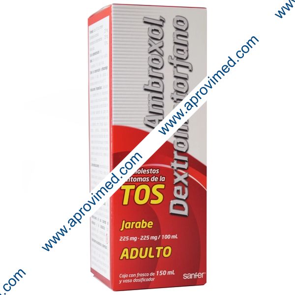 AMBROXOL/DEXTROMETORFANO (Sanfer) JBE. AD. Fco. 150 ML. 225-225 MG/100 ML.