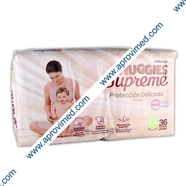HUGGIES SUPREME Unisex (Etapa 4 / 9-12 Kg.) c/36 Pzs.