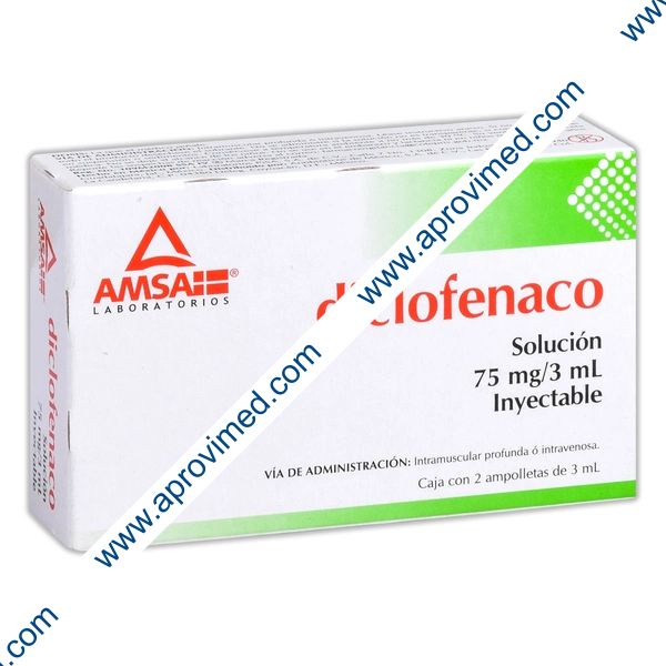 DICLOFENACO (Amsa) Sol. Iny. c/2 AMPTAS. 75 MG/3 ML.