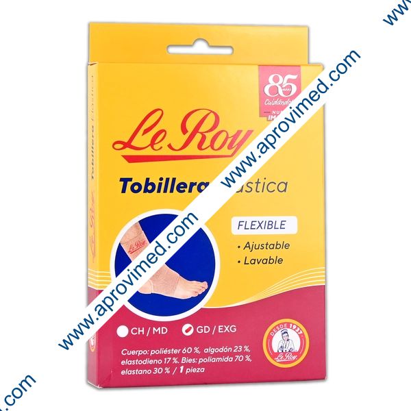 TOBILLERA ELÁSTICA (Le Roy) T: Gde/ExGde. 26-28cm. c/1 Pza.