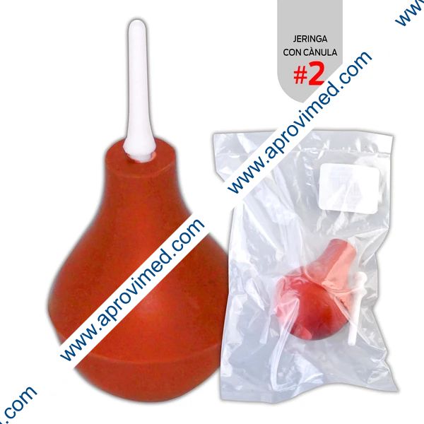 JERINGA PERA c/CANULA (Edigar) No.2 Bolsa c/1 Pza.