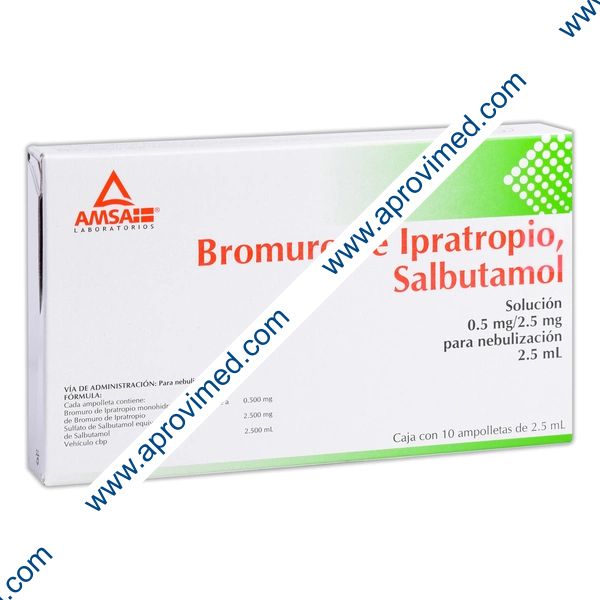 IPRATROPIO/SALBUTAMOL (Amsa) SOL. p/Nebn. c/10 AMPTAS. 0.5-2.5 MG/2.5 ML.