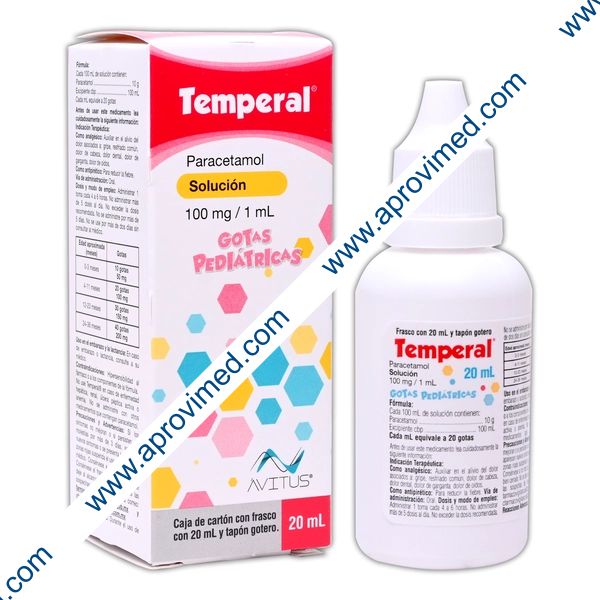 TEMPERAL SOL. PEDIÁTRICA Fco. Gotero 20 ML. 100 MG/1 ML.