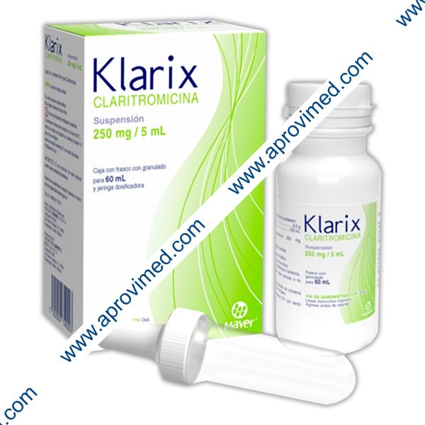 KLARIX SUSP. Fco. 60 ML. 250 MG/5 ML.