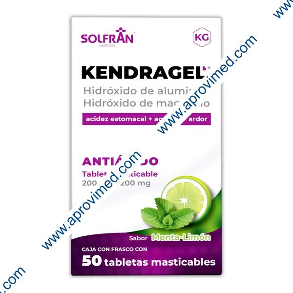 KENDRAGEL c/50 TABS. Masticables 200/200 MG.