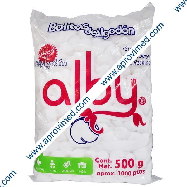 BOLITAS DE ALGODÓN Torundas (Alby) Bolsa c/500 G.