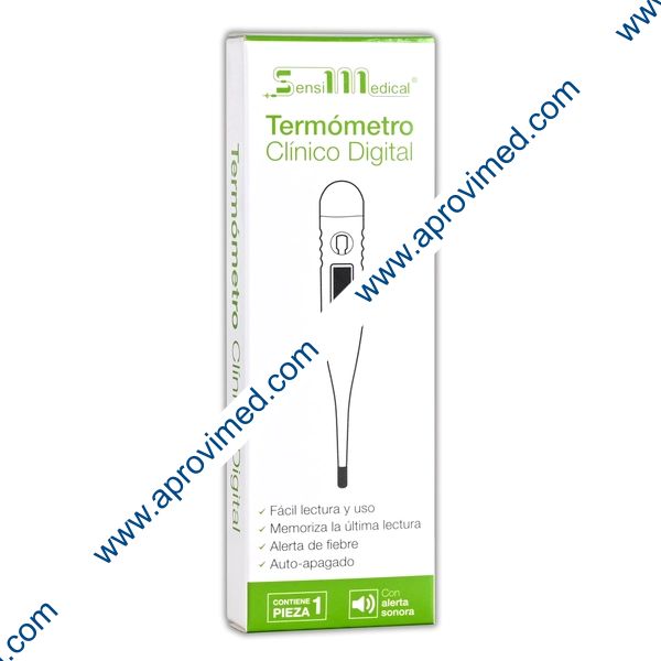 TERMÓMETRO CLÍNICO DIGITAL Punta Rígida (SensiMedical) c/1 Pza.