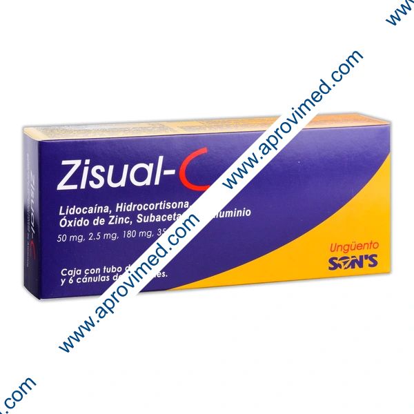 ZISUAL-C Ungüento Rectal TUBO c/30 G. 50-2.5-180-35 MG/1 G. y 6 Aplics.