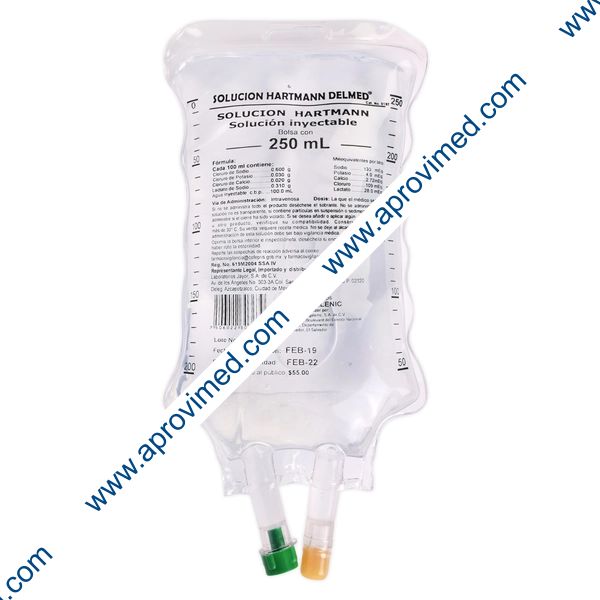 SOLUCIÓN HARTMANN DELMED Sol. Iny. Bolsa  250 ML.