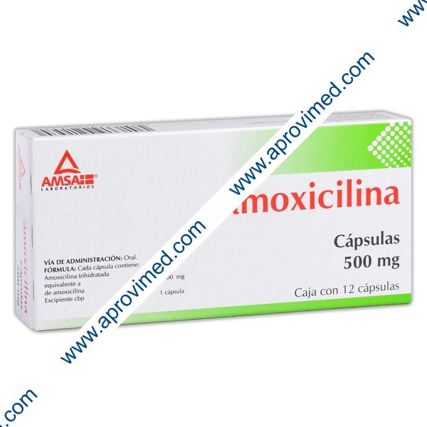 AMOXICILINA (Amsa) c/12 CAPS. 500 MG.