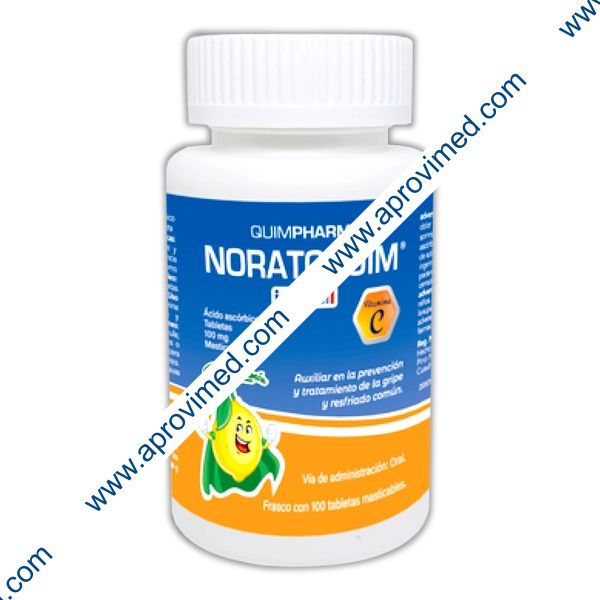 NORATOQUIM INFANTIL c/100 TABS Masticables 100 MG.