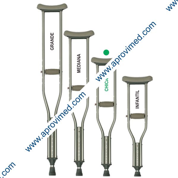 PAR DE MULETAS AXILAR de ALUMINIO (Eko-Mobility) Talla AD/ Ch.